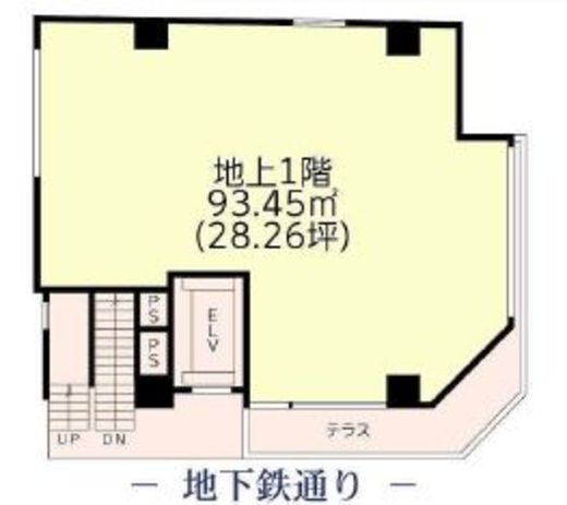 久保ビル (赤坂見附) 地下1階 間取り図