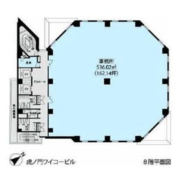 虎ノ門ワイコービル 8階 間取り図