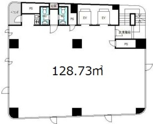 清水橋矢部ビル 501 間取り図