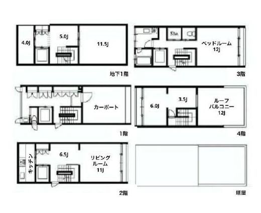 三番町一棟ビルEAST 一棟 間取り図