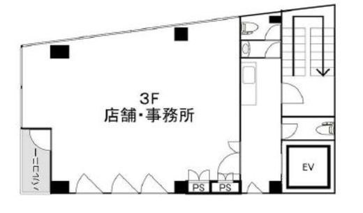椿やビル 3階 間取り図