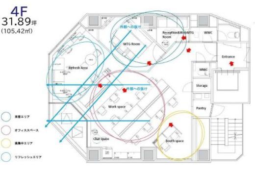 いちご大手町ノースビル(旧:ユニゾ内神田一丁目ビル) 4階 間取り図