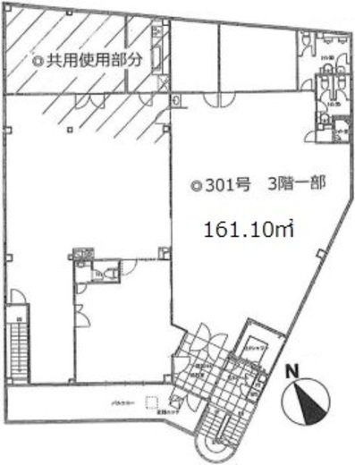 フジトービル 301 間取り図