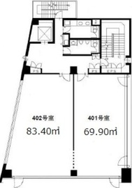 加瀬ビル116 402 間取り図