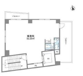 クリプトメリア神宮前ビル 6階 間取り図