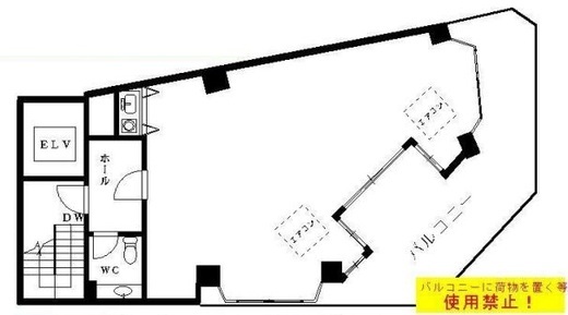 ムサシヤビル 3階 間取り図