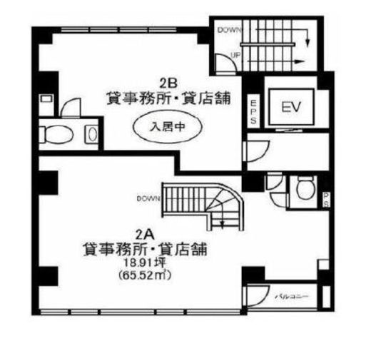 ウィンド水天宮ビル 2階A 間取り図
