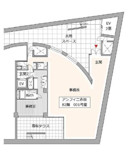 アンフィニ赤坂 001 間取り図