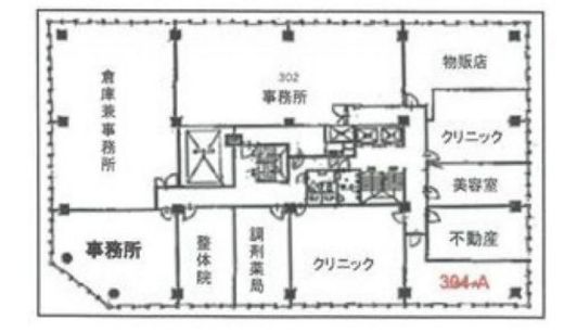 トーシン信濃町駅前(オフィスコオフィス信濃町)ビル 304-A 間取り図