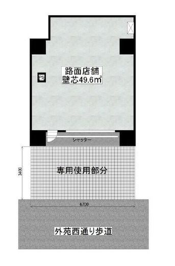 アクシア広尾(店舗) 1階 間取り図