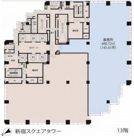 新宿スクエアタワー 13階2 間取り図