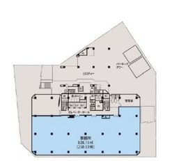 東建インターナショナルビル本館・別館 本館2階 間取り図
