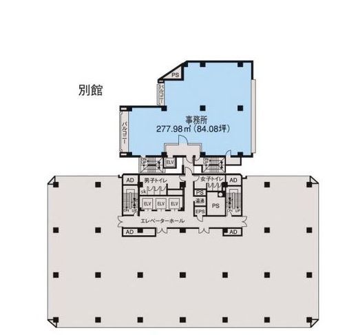 東建インターナショナルビル本館・別館 別館7階 間取り図