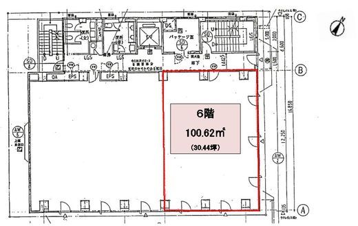 芝浦SECビル 6階1 間取り図