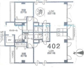 S.COURT 4階 間取り図