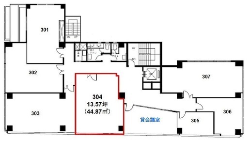 神田オーシャンビル 304 間取り図