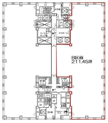 浜離宮パークサイドプレイス 8階B 間取り図