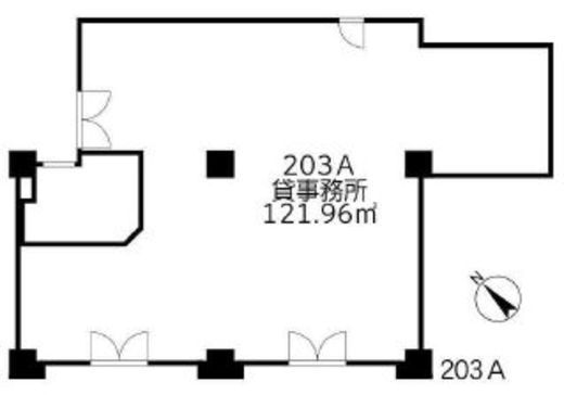 新宿アイランドタワー 203A 間取り図