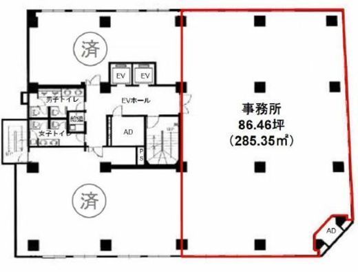 ダヴィンチ小川町 2階A 間取り図