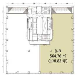 恵比寿ビジネスタワー 8階B 間取り図