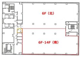 天王洲ファーストタワー 6階北 間取り図
