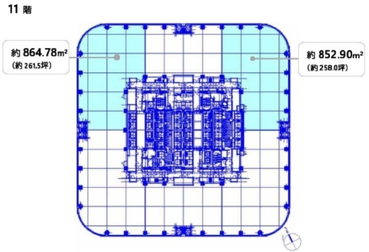 麻布台ヒルズ森JPタワー 11階1 間取り図