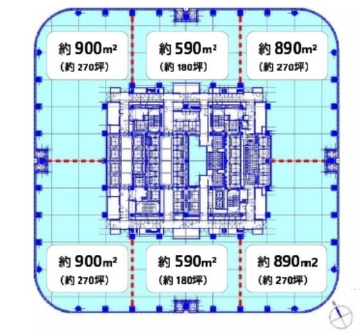 麻布台ヒルズ森JPタワー 23階3 間取り図
