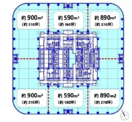 麻布台ヒルズ森JPタワー 23階3 間取り図