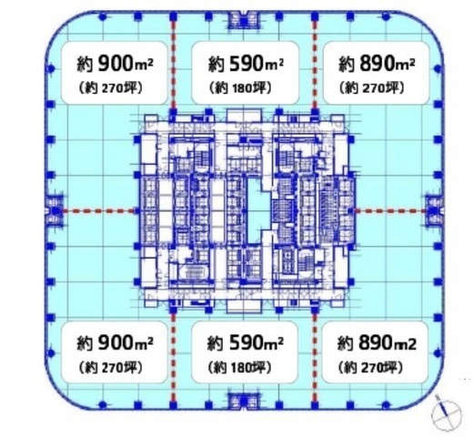 麻布台ヒルズ森JPタワー 23階6 間取り図
