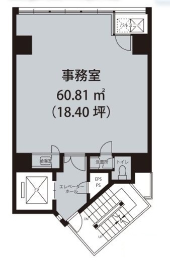 南平台野坂ビル 6階 間取り図