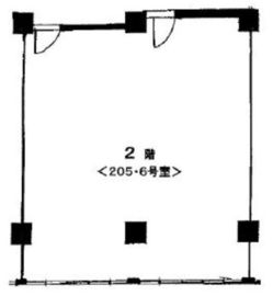 新宿中公ビルグリーンハイツ 205 間取り図