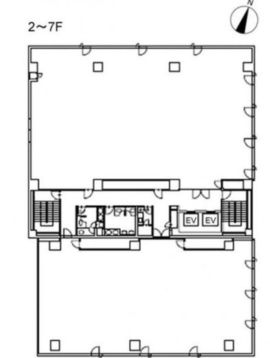 A-PLACE渋谷南平台(旧:日交渋谷南平台ビル) 2階北 間取り図