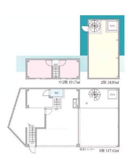 ヴィラリバーサイド (店舗・事務所) 1階 間取り図