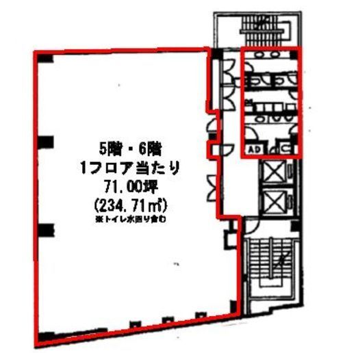 四谷ISYビル 5階 間取り図