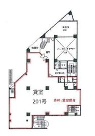 レイフラット新宿 201 間取り図