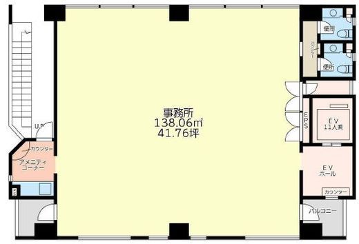 日本橋吉橋ビル 6階 間取り図