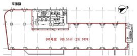 デュオ西新宿 801 間取り図