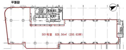 デュオ西新宿 501 間取り図