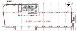 デュオ西新宿 501 間取り図