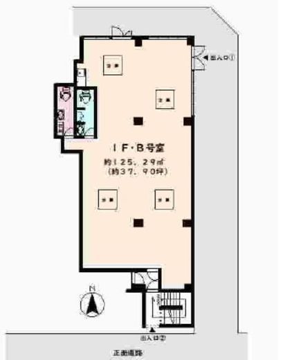 神楽坂矢来町 1階 間取り図