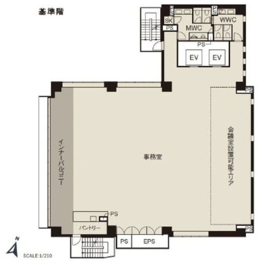 CIRCLES市ヶ谷 2階 間取り図