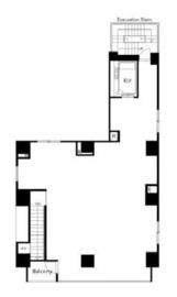 ポルトボヌール(店舗・事務所) 2階 間取り図