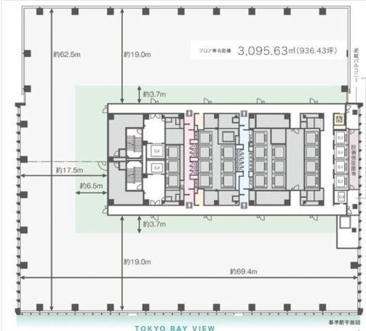 msb Tamachi 田町ステーションタワー N1901 間取り図