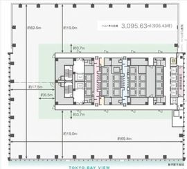 msb Tamachi 田町ステーションタワー N1901 間取り図