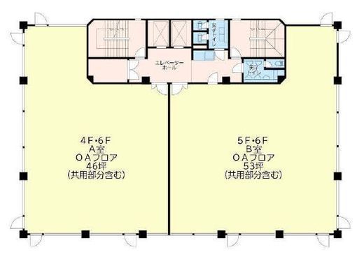 高輪カネオビル 6階B 間取り図