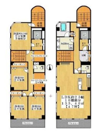 新御徒町妙見屋ビル 9階10階 間取り図