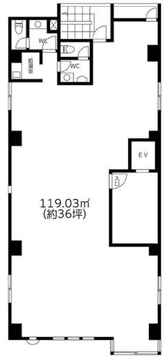 麻布エスビル 4階 間取り図