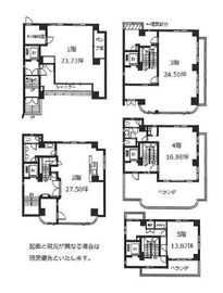 小島クラシックビル 1階-5階 間取り図