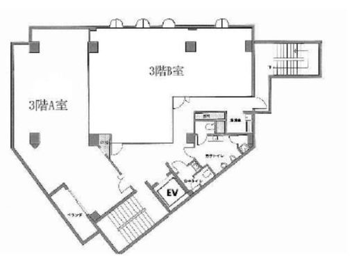 ダイトー本社ビル別館 3階B室 間取り図