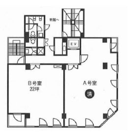 新橋第一ビル 7階B 間取り図